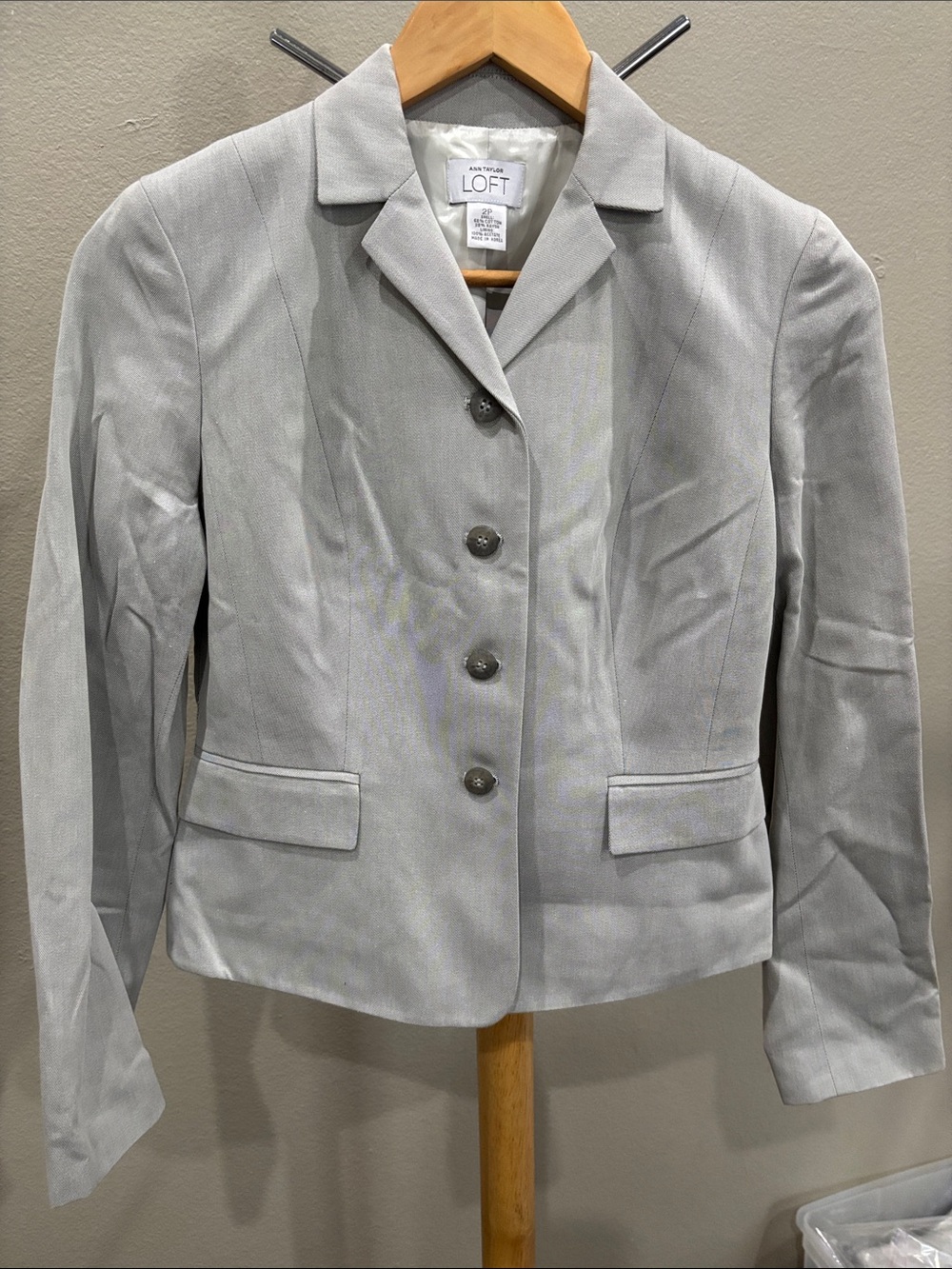 LOFT Light Gray Women's Tailored Blazer